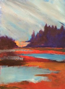 Quabbin Swamp, acrylic on canvas, 16x20