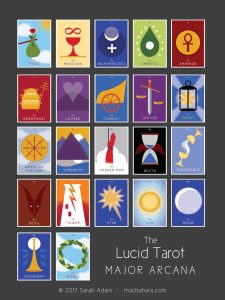 Personal project: The Lucid Tarot, digitally illustrated tarot deck.